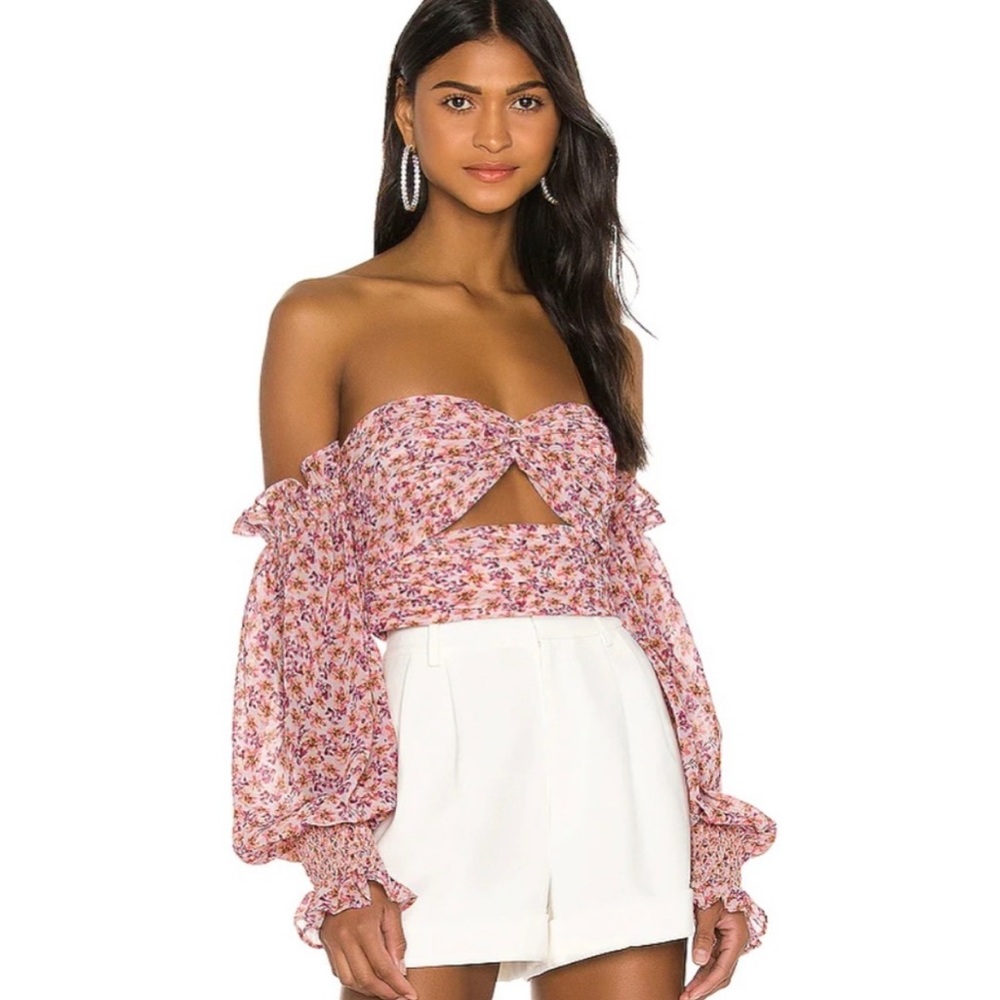 AMUR Hilda Top Orchid Hush Ditsy Rosa Floral